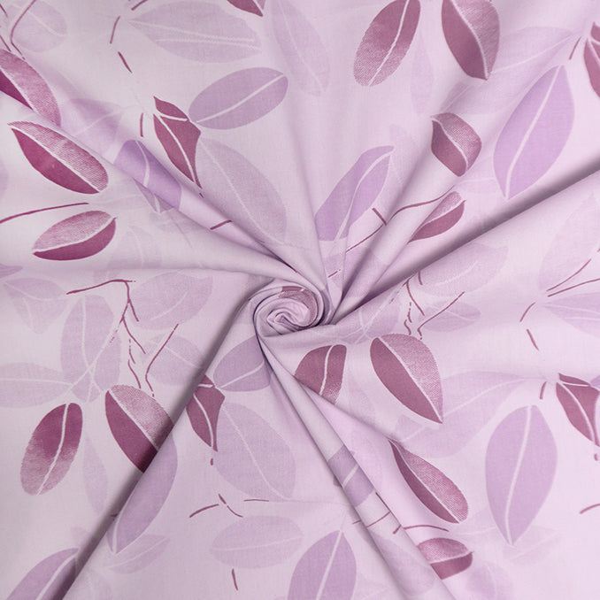 Lavender & Maroon Leaf Motif