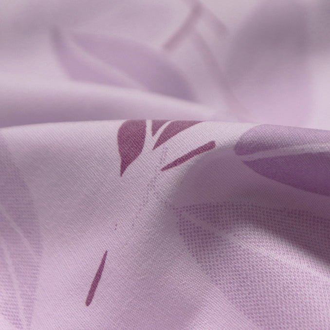 Lavender & Maroon Leaf Motif