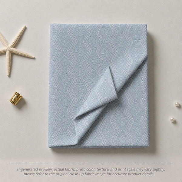 Silver Grey Diamond Geometric Jacquard