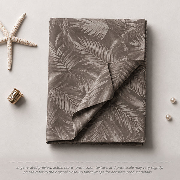 Taupe Fern Leaf Botanical