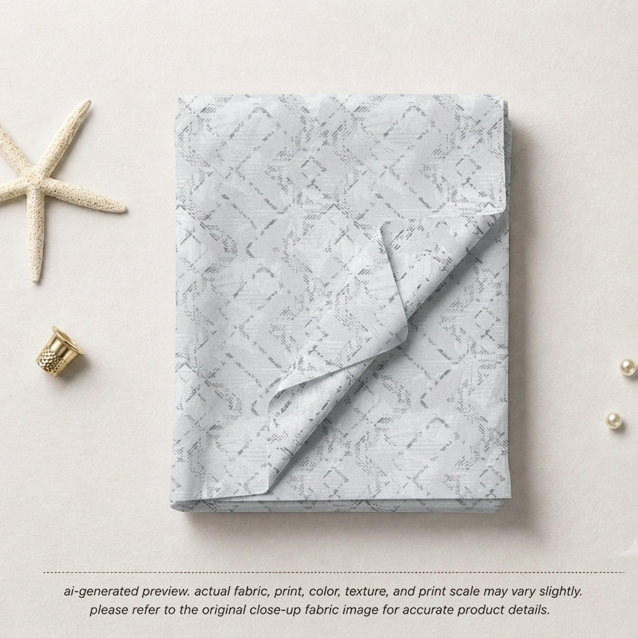 White & Grey Abstract Brushstroke Geometric