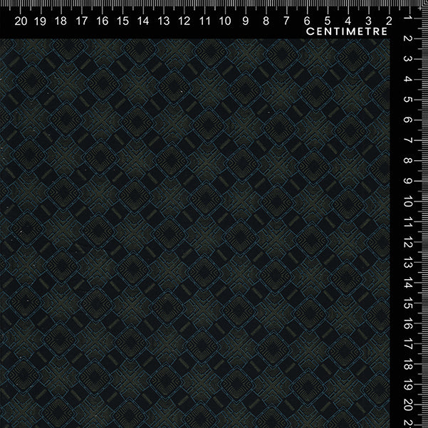 Teal & Navy Geometric Lattice
