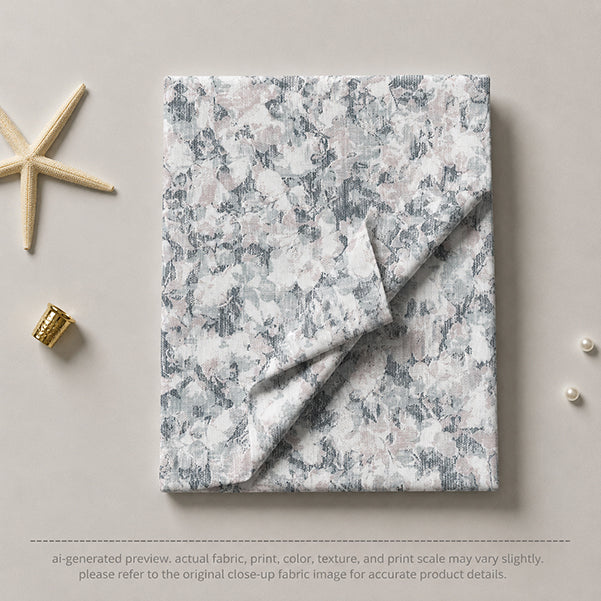 Slate Grey Abstract Floral Camouflage