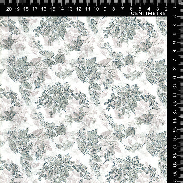 Watercolour Grey Floral Botanical
