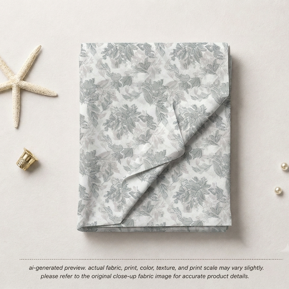Watercolour Grey Floral Botanical