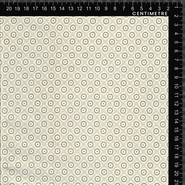 Beige Circular Medallion Geo Print