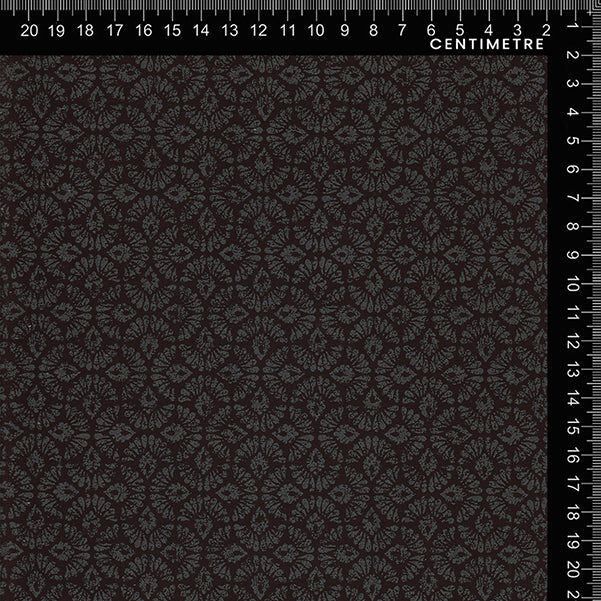 Dark Brown & Mint Floral Damask