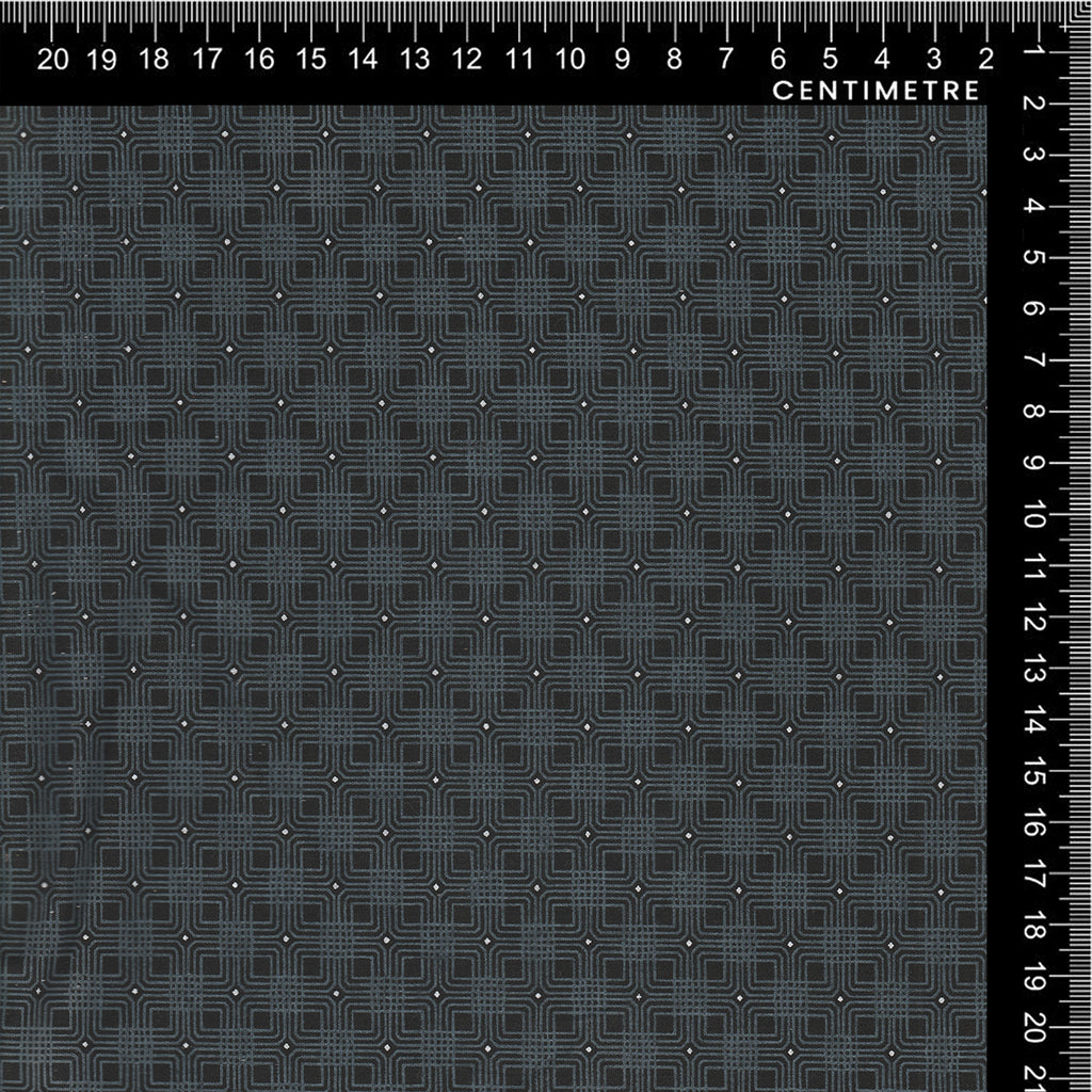 Slate Blue Geometric Lattice Cotton