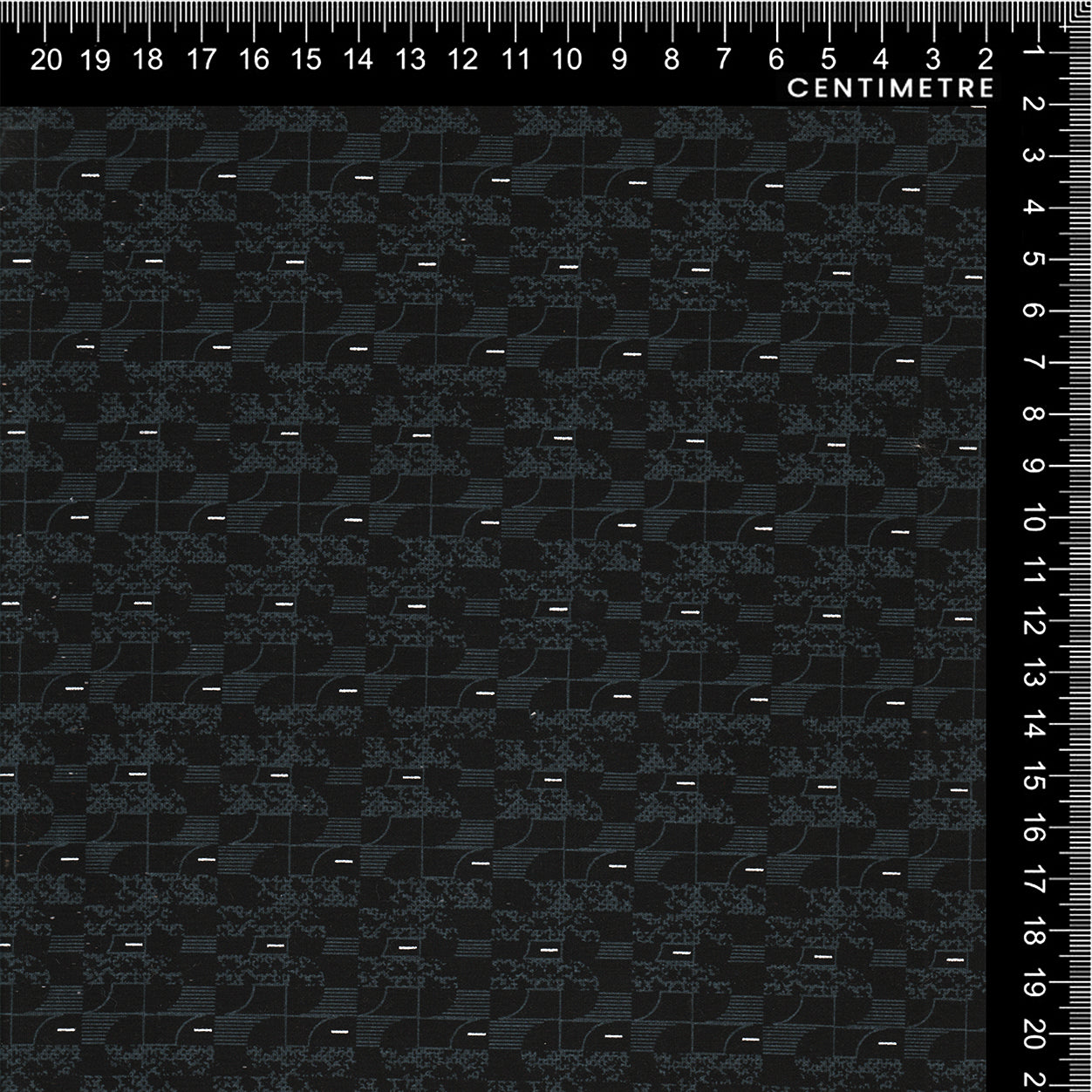 Charcoal Geometric Grid Print