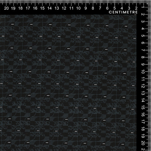 Charcoal Geometric Grid Print