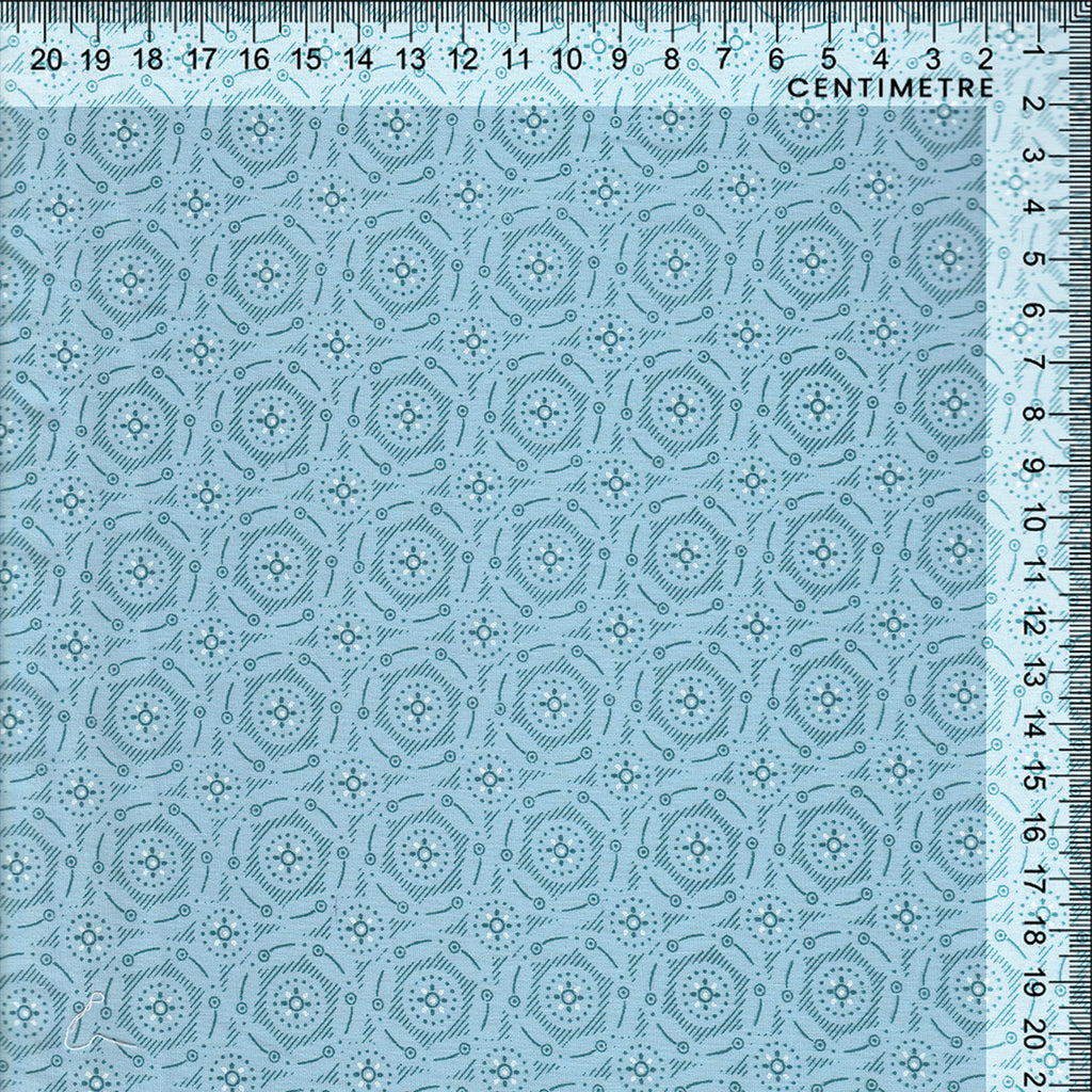 Sky Blue Mandala Geometric Cotton