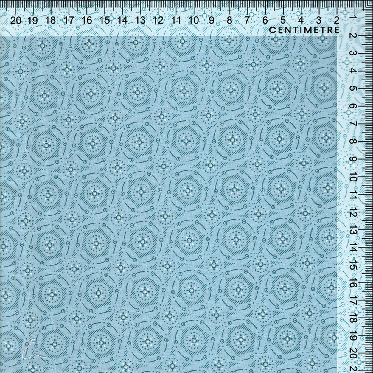 Sky Blue Mandala Geometric Cotton