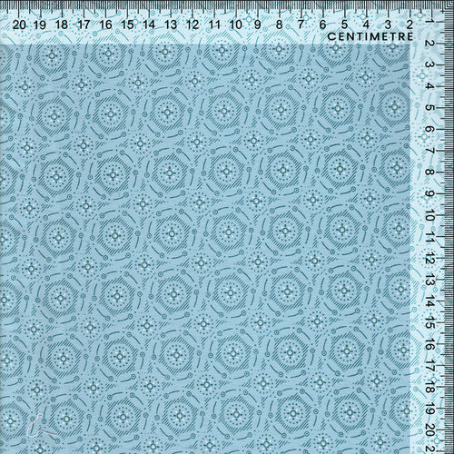 Sky Blue Mandala Geometric Cotton