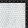 White & Grey Circle Grid Cotton