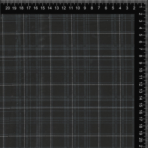Black & Teal Dotted Windowpane Check