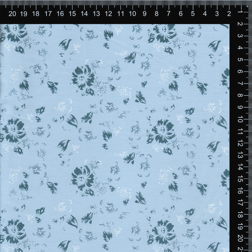 Powder Blue Ditsy Floral Print