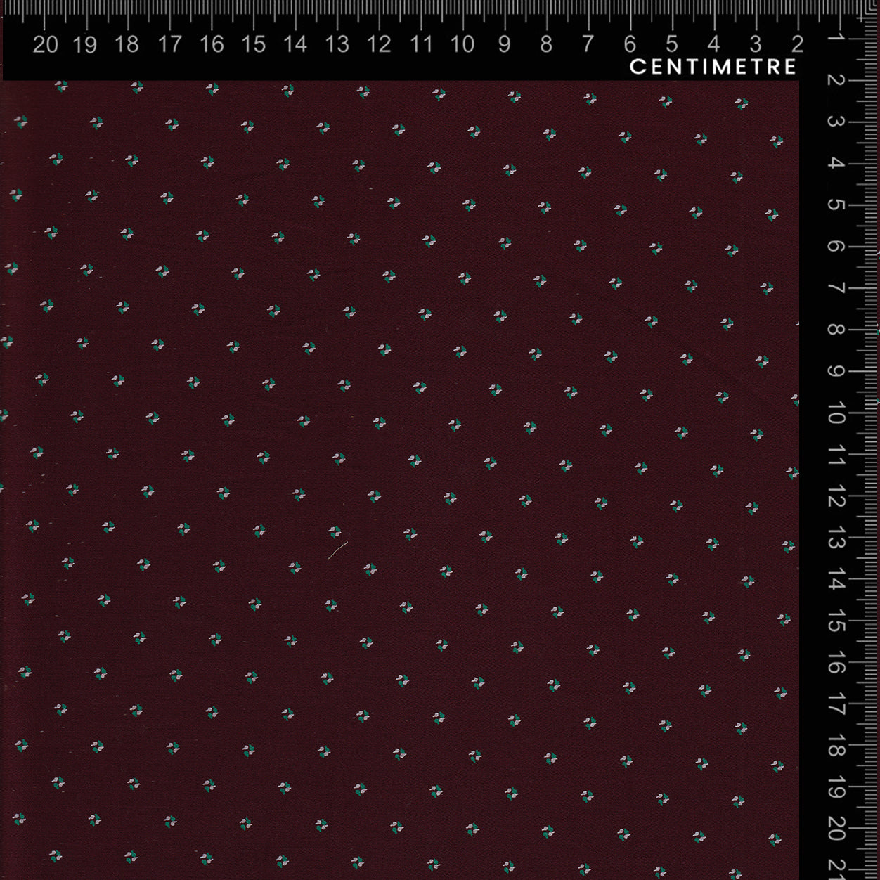 Burgundy Ditsy Dot Print