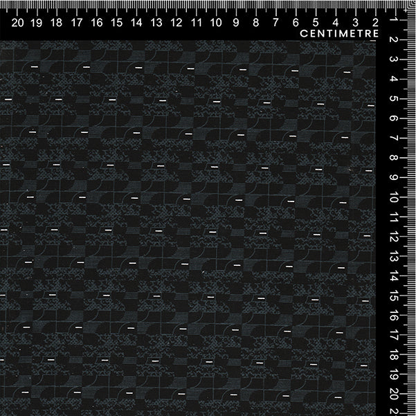 Charcoal Geometric Grid Print