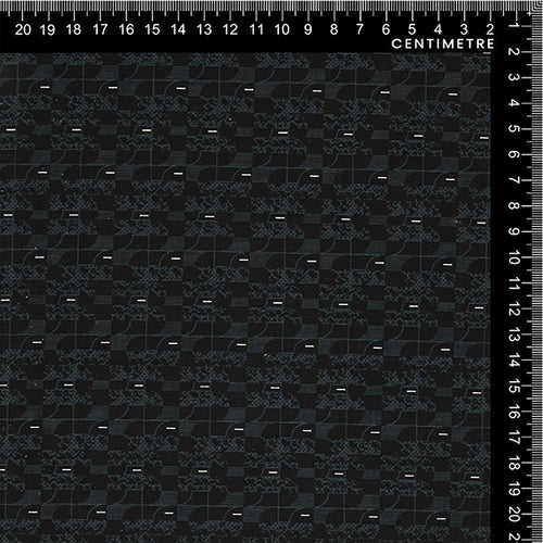 Charcoal Geometric Grid Print