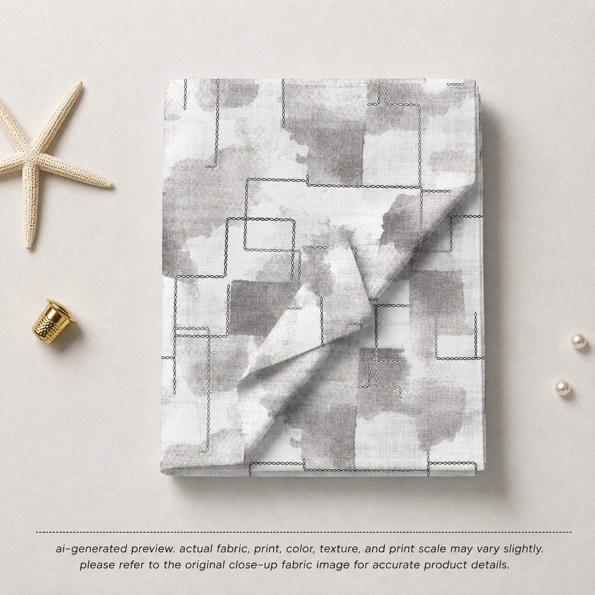 Monochrome Watercolor Chain Geo