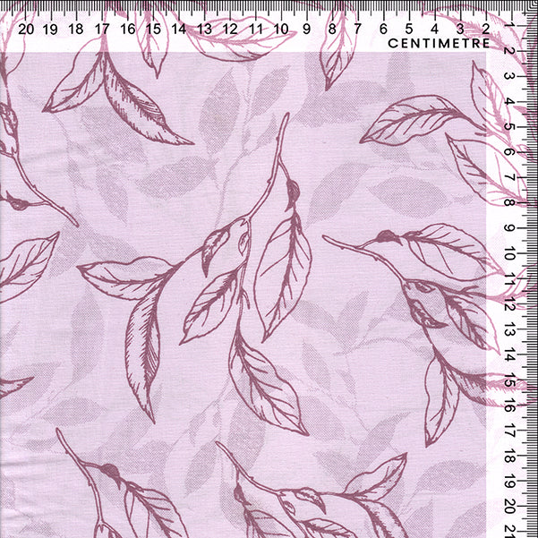 Lilac Botanical Leaf Sketch