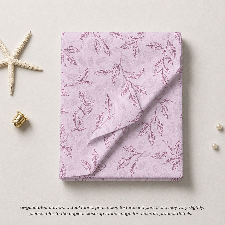 Lilac Botanical Leaf Sketch
