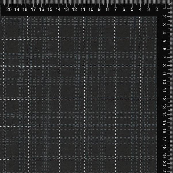 Black & Teal Dotted Windowpane Check