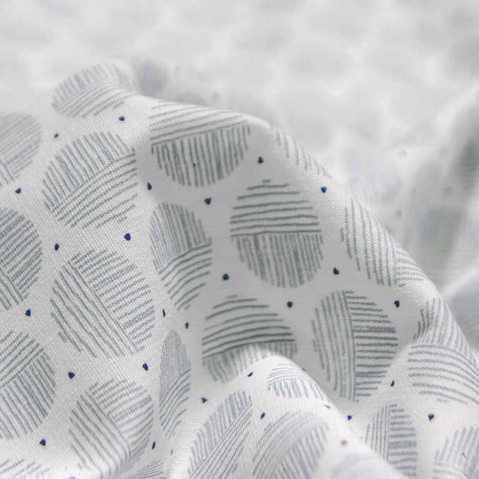White & Black Dotted Windowpane Check