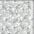 Grey Geometric Botanical Cotton