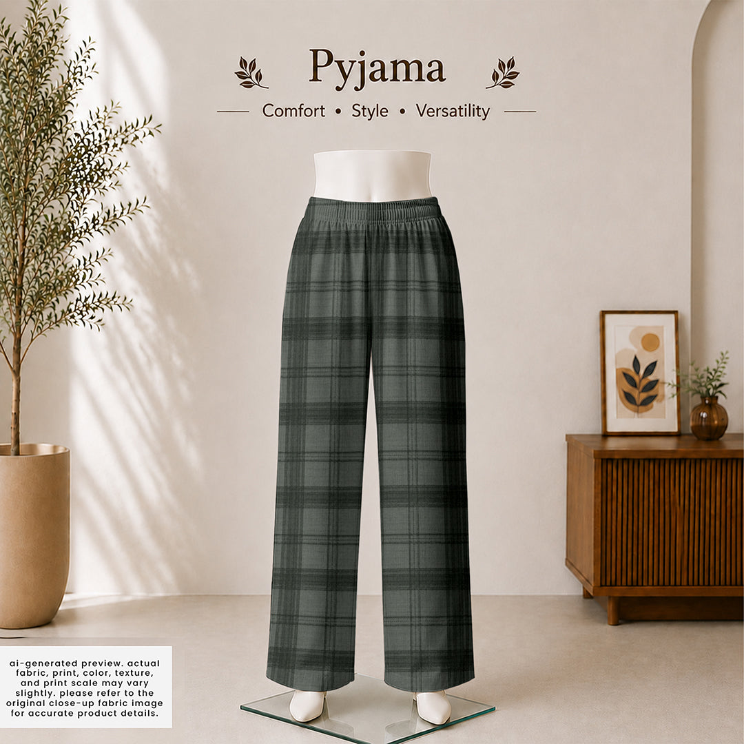 Charcoal & Light Grey Wide Check